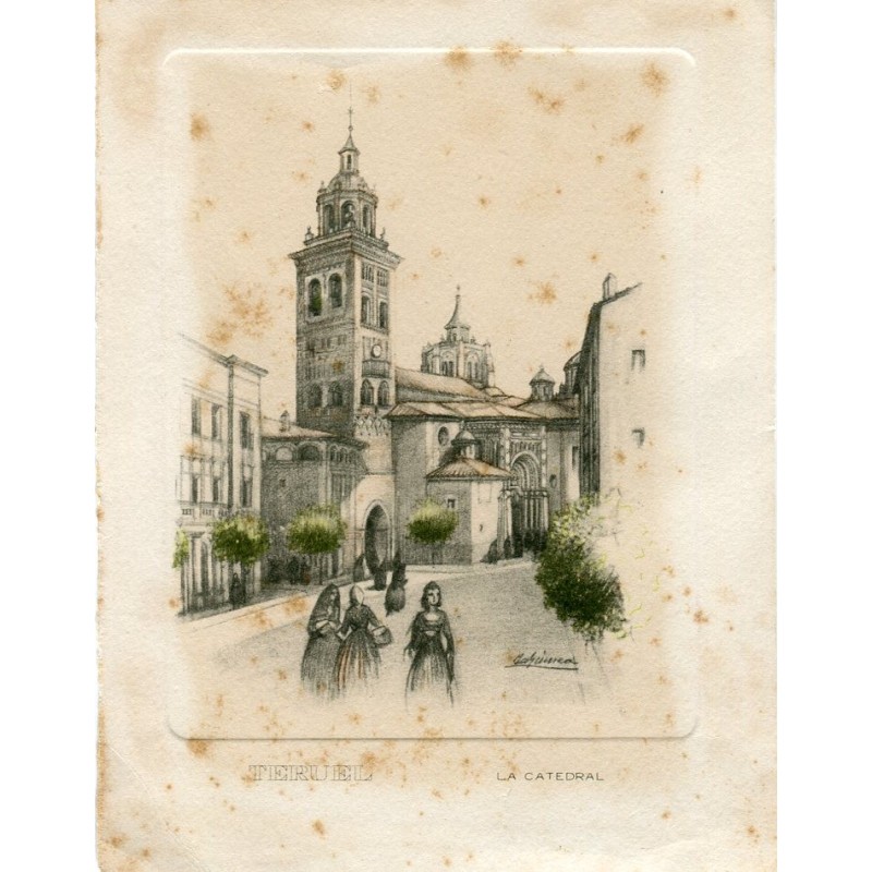 Gravur der Kathedrale von Teruel