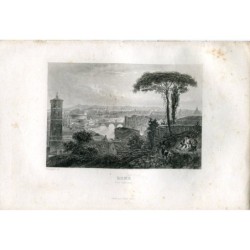 Rome, general view engraved by Rouargue