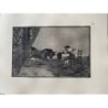 Goya etching. Bullfighting, plate 18, 1983 edition. 'The Daring of Martincho in the Ring at Saragossa'