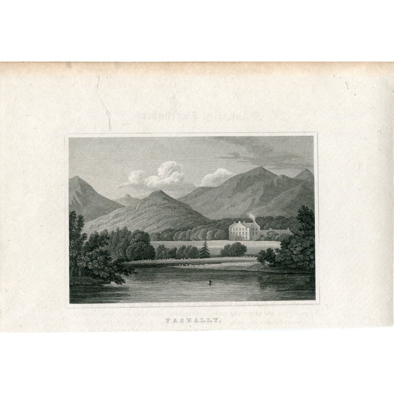 Écosse, Faskally, gravure réalisée en 1831 par J. Greig.