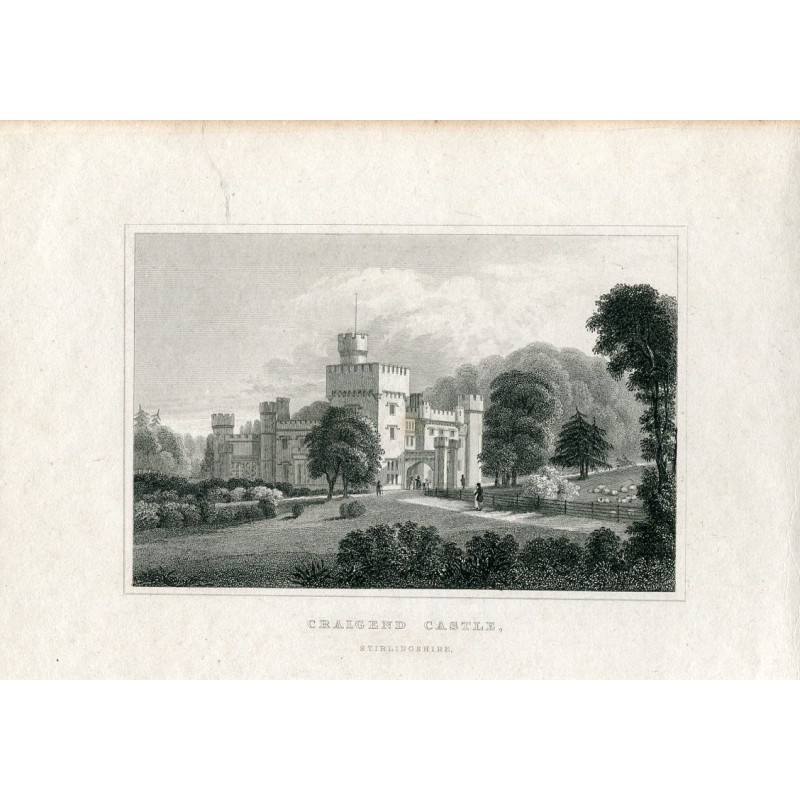 Scotland. Craigend Castle, Stirlingshire, engraved by Henry Adlard from an original study by J.P. Neale