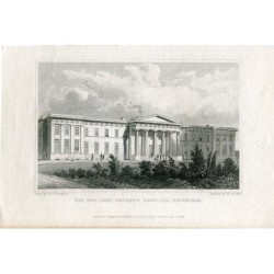 Scozia. Il nuovo ospedale John Watson di Edimburgo, incisione di W. Watkins, disegno di Thomas H. Shepherd
