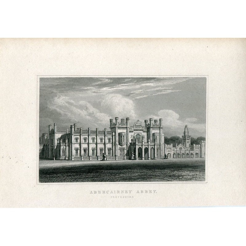 Schottland. Abercairney Abbey, Perthshire, Stich nach einer Originalzeichnung von JP Neale