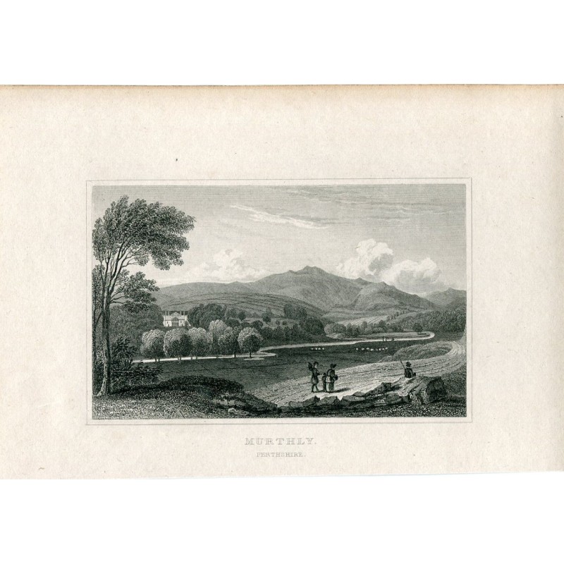 Schottland. Murthly, Perthshire, gestochen von Henry Adlard nach einer Originalzeichnung von JP Neale.