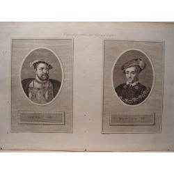 Henry VIII and Edward VI. Grabó Charles Turner Warren (1834-1909) Engravig for Ashburton´s History of England.