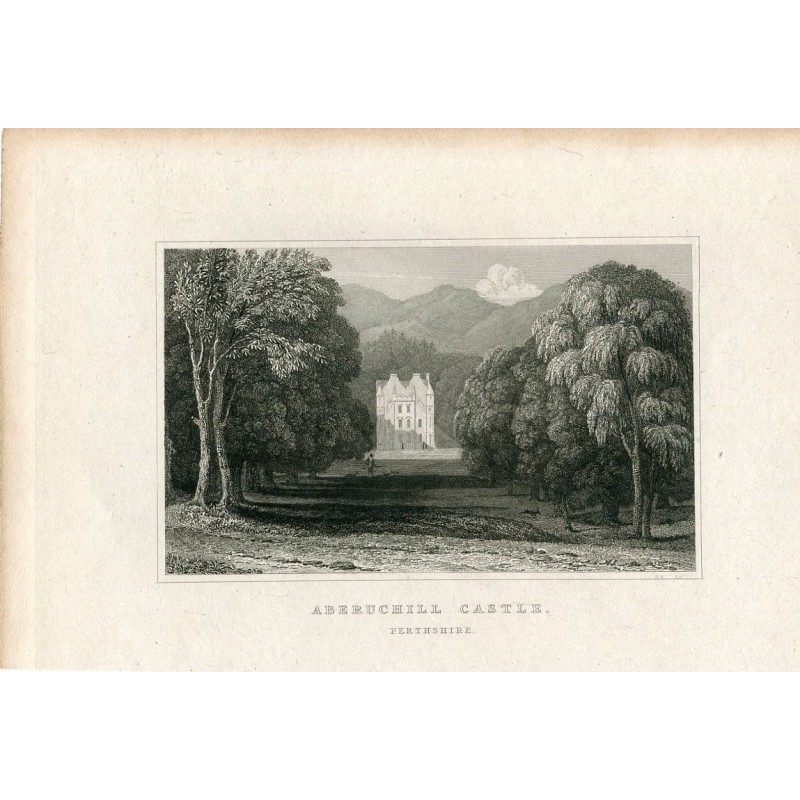 Aberuchill Castle, Perthshire, engraved by JJ Hinchliff from an original drawing by JP Neale