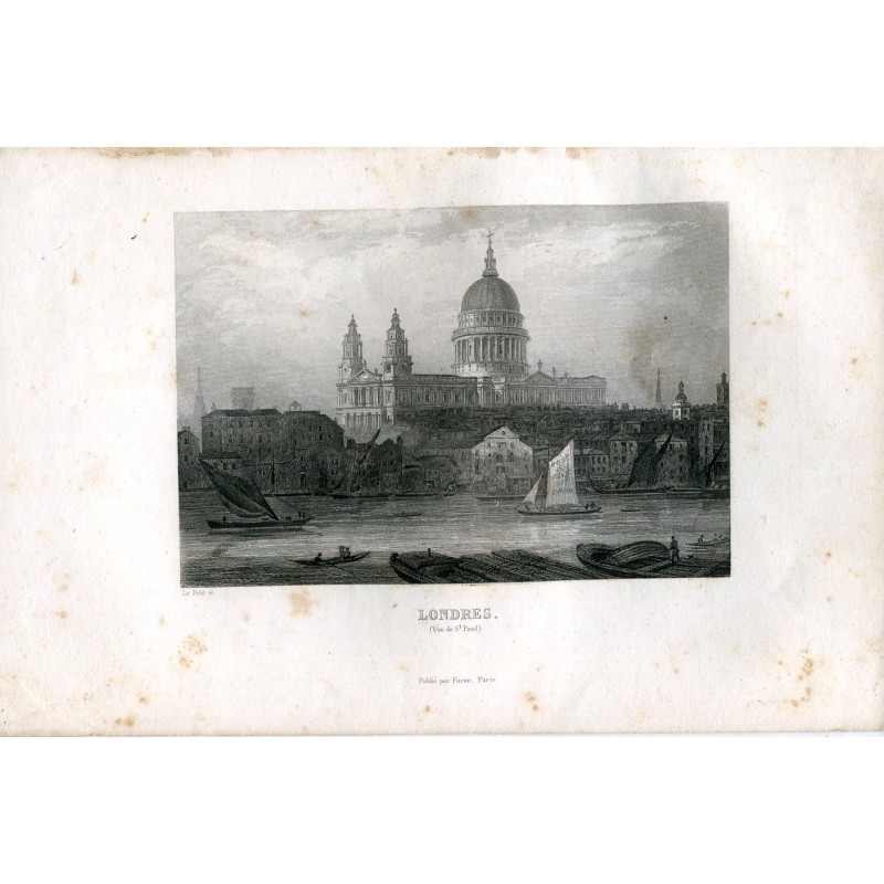 London View of St. Paul, engraved by le Petit in 1845 and published by Furne
