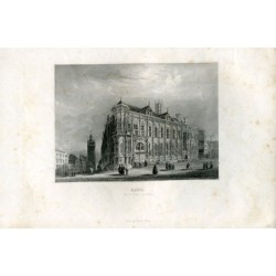 Gand, view of the Hotel de la Ville, engraving published by Furne, Paris