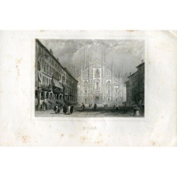 Italie. Gravure de Milan publiée par Furne, Paris, milieu du XIXe siècle.