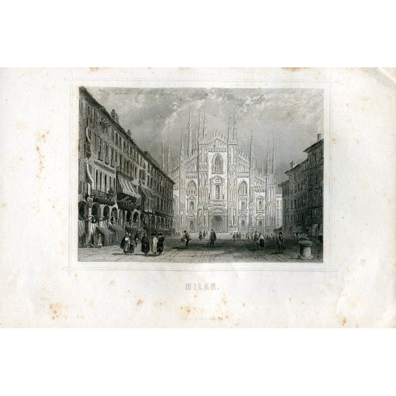 Italie. Gravure de Milan publiée par Furne, Paris, milieu du XIXe siècle.