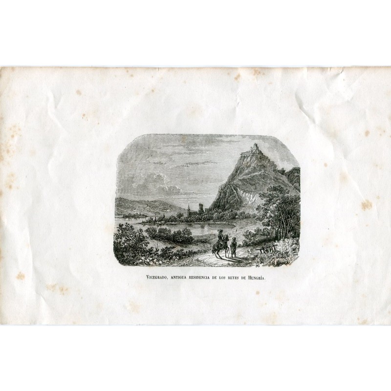 Vicegrad, antica residenza dei re d'Ungheria, incisione