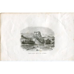 Château d'Arva, à côté du Vag en Hongrie, gravé par J. Fagnion