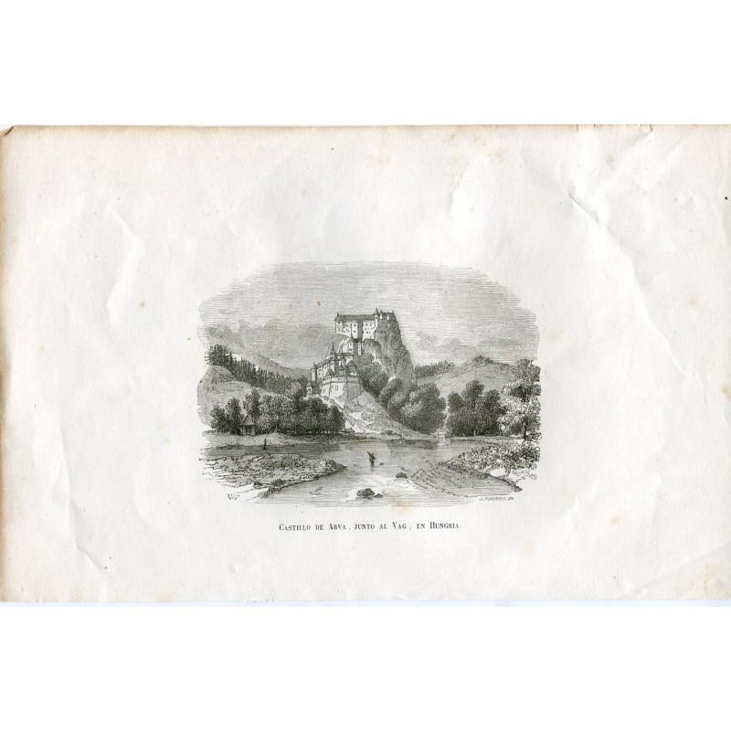 Arva Castle, next to the Vag in Hungary, engraved by J. Fagnion