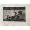 Goya's bullfighting print no. 19. Another of his madnesses in the same arena.
