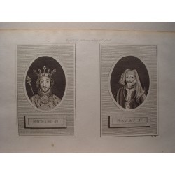 Richard II and Henry IV. Grabó Pass. Engravig for Ashburton´s History of England.