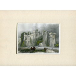 Château de Ragland, gravé par W. Radcliffe d'après une œuvre de David Cox