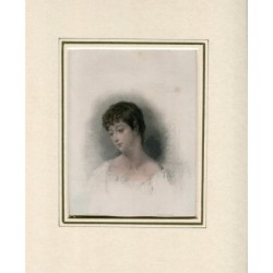 Miss Chaworth, Lord Byrons erste Liebe, gestochen von W. Finden nach einer Zeichnung von F. Stone.