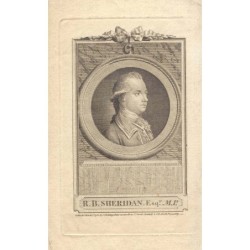 RB Sheridan, Esqr. MP. Pubblicato nel marzo 1782 da J. Fielding Pater noster Row, J. Sewell, Cornhill e J. Debrelt Picadelly.
