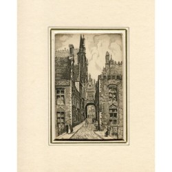 Brügge rue de l'Ane aveugle, Kupferstich
