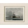 Gravure de la côte maritime par R. Brandard d'après une œuvre de David Cox