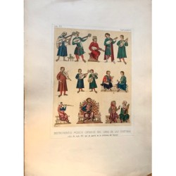 Musikinstrumente aus dem Buch der Cantigas kopiert