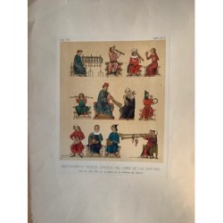 Musikinstrumente aus dem Buch der Cantigas kopiert