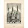 Westfassade der Kathedrale von Lichfield, 1835 von JJ Jackson nach einer Zeichnung von N. Whittock gestochen
