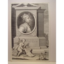 King Stephen. Grabó George Vertue (Londres, 1684-1756)