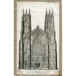 Westfassade der Yorker Kathedrale, 1806 von Js. Besire nach einer Zeichnung von J. Carter gestochen