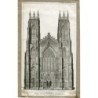 Westfassade der Yorker Kathedrale, 1806 von Js. Besire nach einer Zeichnung von J. Carter gestochen