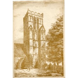 Thurgarton Priopy NW-Turm, Sepialithographie.