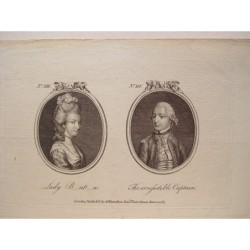 L'irrésistible capitaine et Lady B_nt_n - gravure du XVIIIe siècle
