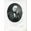 Retrato Eugene Scribe litografia por Pirodon copia de una fotografia de Nadar.