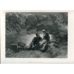 Lorenzo e Jessica incisi da J. Sherratt da un'opera di PF Poole