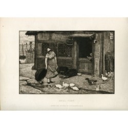 Meal Time drawn and engraved by RW Macbeth