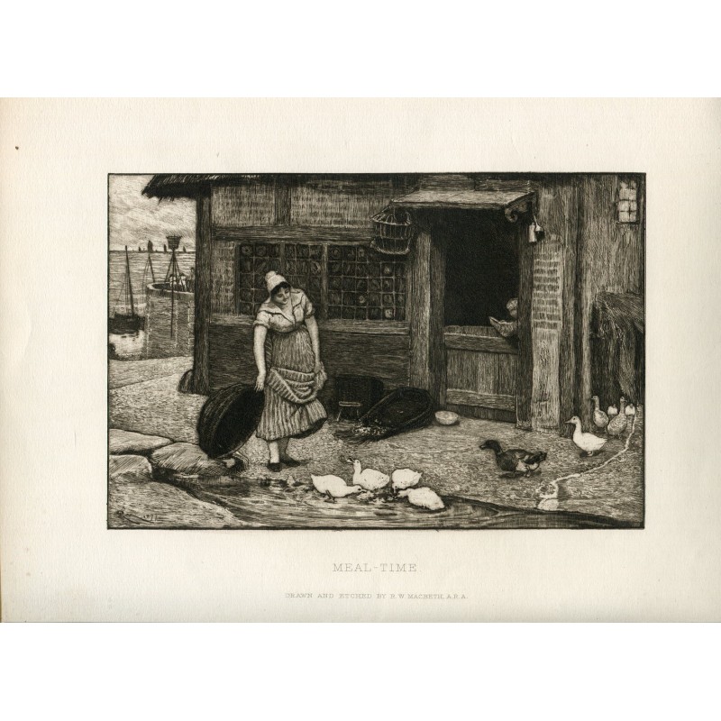 Meal Time drawn and engraved by RW Macbeth