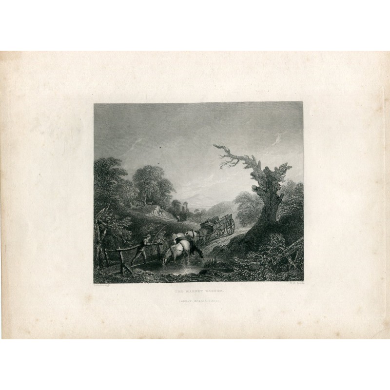 Le chariot du marché gravé par WR Smith d'après une pièce de Gainsborough