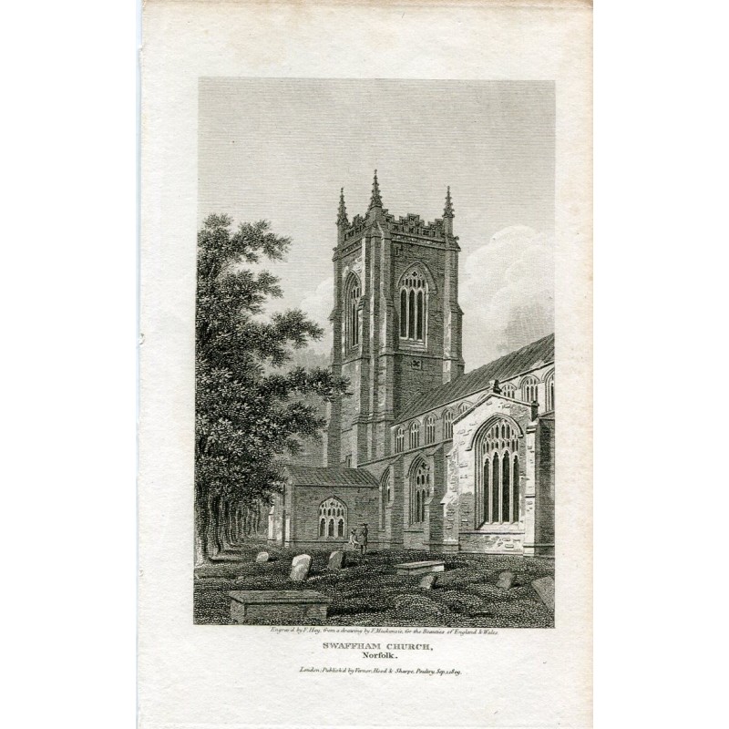 Swaffham Church, Norfolk engraved by F. Hay from a drawing by F. Mackenzie
