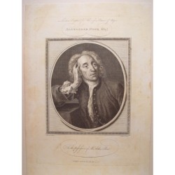 Alexandre Pope, poète - gravure du XVIIIe siècle