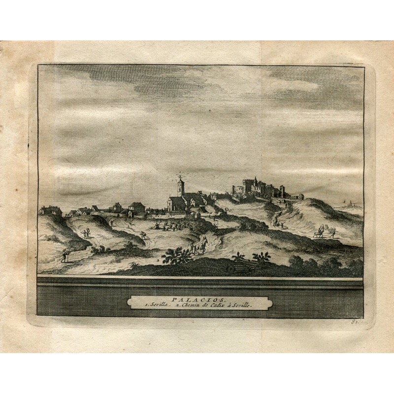 Siviglia. Palazzi. Incisione di Pieter Van der Aa, 1715.