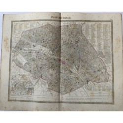 Stadtplan von Paris. Jacobs, um 1850