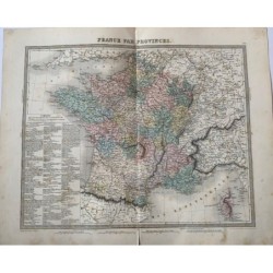 Karte von Frankreich. Tardieu und Vuillemin (1863)