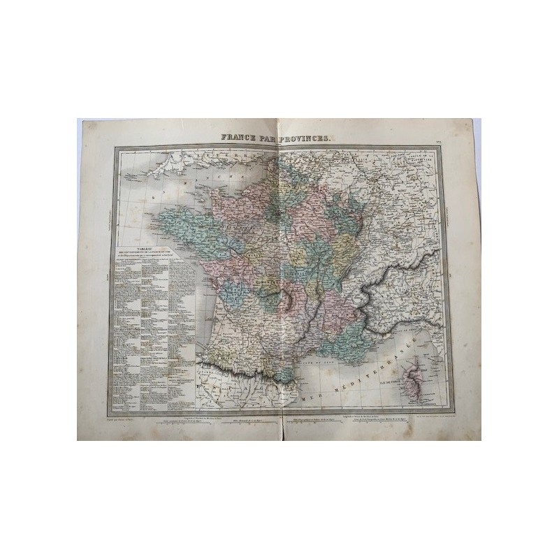 Carte de France. Tardieu et Vuillemin (1863)