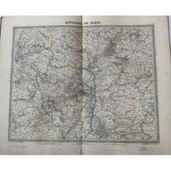 Karte der Umgebung von Paris. Tardieu und Vuillemin (1863)