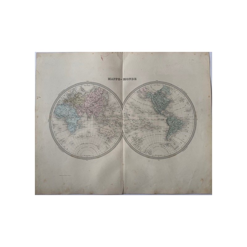Mappa del mondo. Tardieu e Vuillemin (1863)
