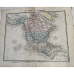Map of North America. Tardieu and Vuillemin (1863)