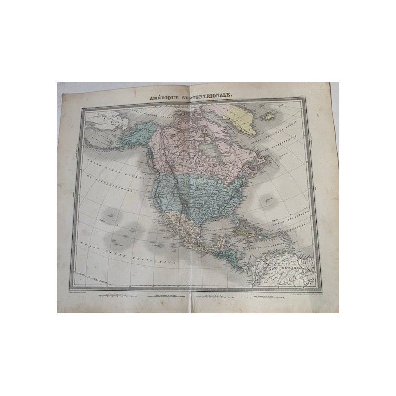 Amerique septentrional grabado a talla dulce por Lemercier en 1824