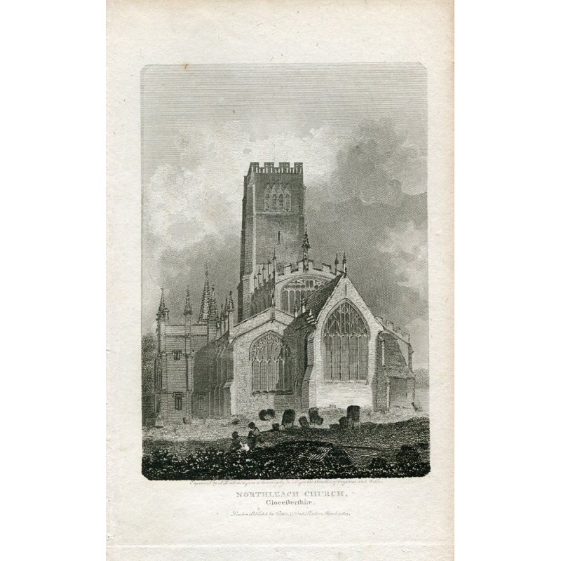 Église de Northleach, Gloucestershire, dessinée et gravée par H. Veil en 1804