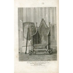The Coronation Chair of English Sovereigns engraved by J. Roffe copy of W. Capon