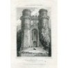 La porte du château de Herstmonceaux gravée par J. Varrall